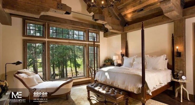 غرف النوم الريفية بالصور