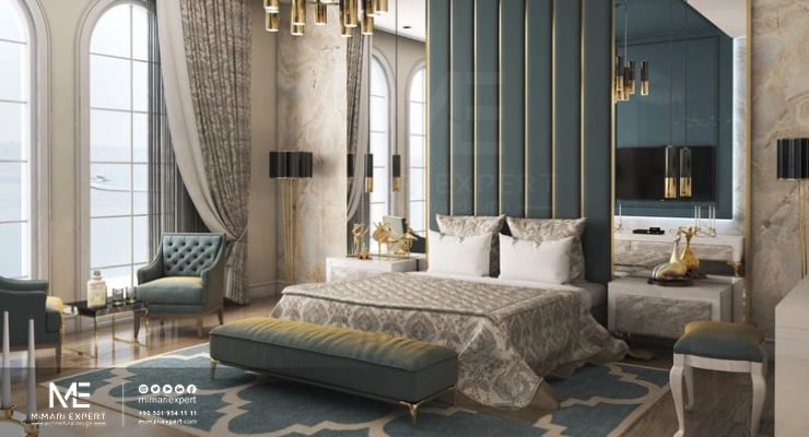 ستايل الآرت ديكو في غرفة النوم