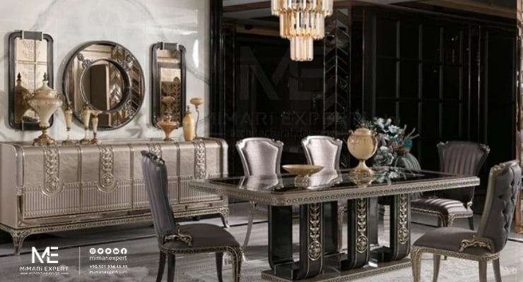 ستايل الآرت ديكو في غرفة الطعام