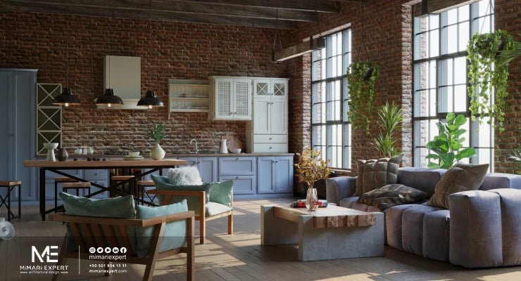 أشهر الألوان المستخدمة في النمط الصناعي