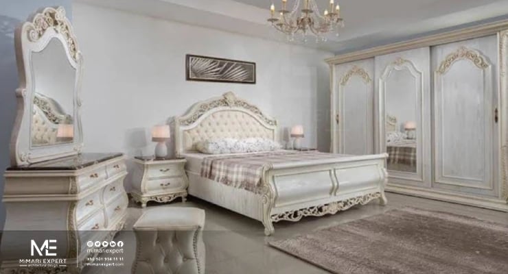 تصميمات غرف نوم نيو كلاسيك بالصور