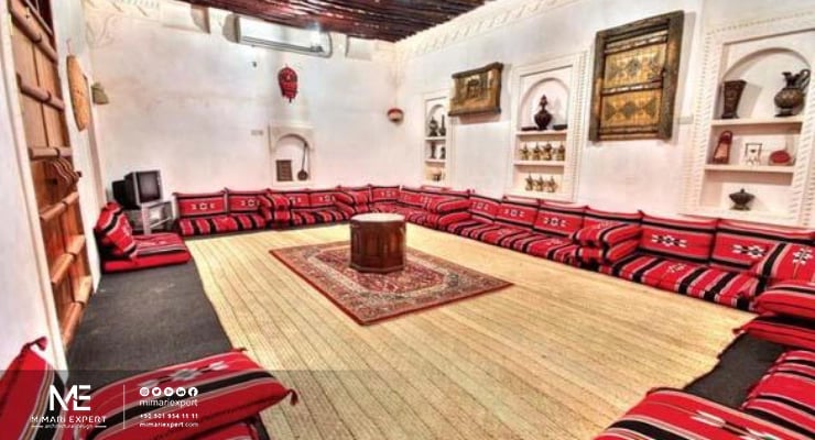 تصميم الديكور العماني في غرف جلوس والمجالس العربية