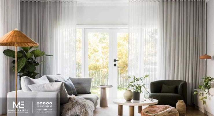 اختيار ستائر غرف المعيشة