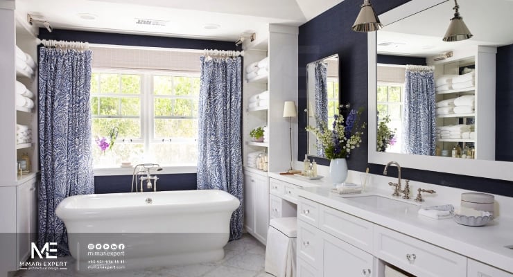 اختيار الستائر في الحمام