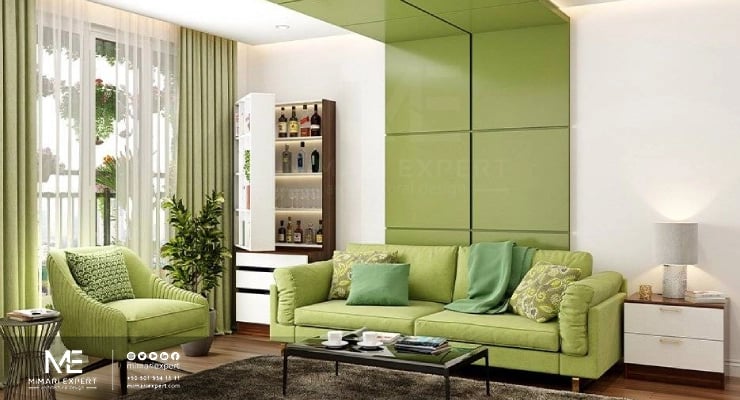  اللون الأخضر في الديكور الداخلي