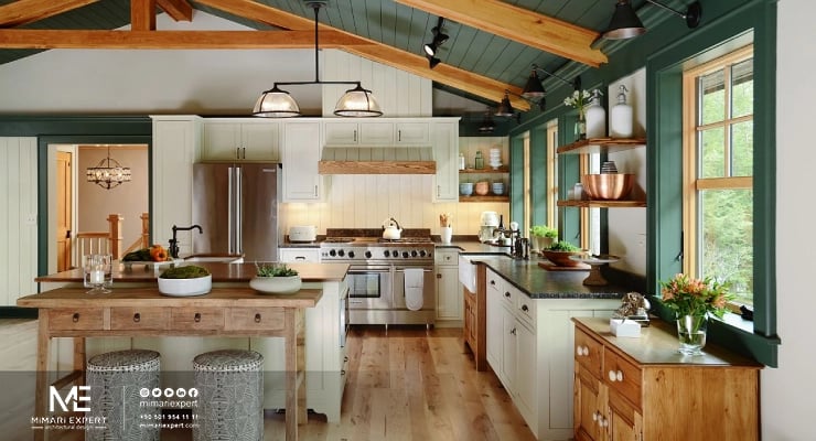 الأثاث في المطبخ الريفي