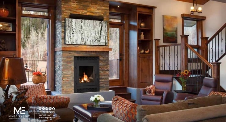 غرف الجلوس الخشبية