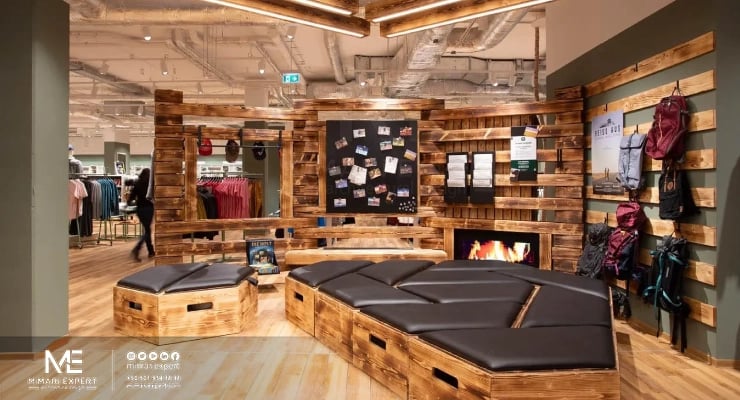 ديكورات محلات تجارية خشبية بالصور