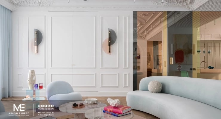 ألوان الباستيل لغرفة الجلوس