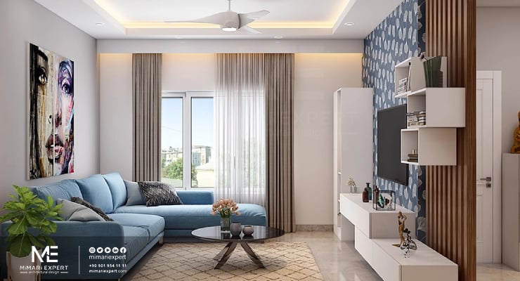 ديكورات الصالات المستطيلة بالصور