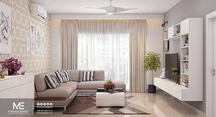 أفكار ديكورات الصالات المستطيلة 