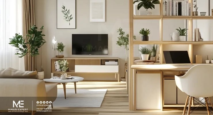 تقسيم الصالة إلى منطقتين مستقلتين