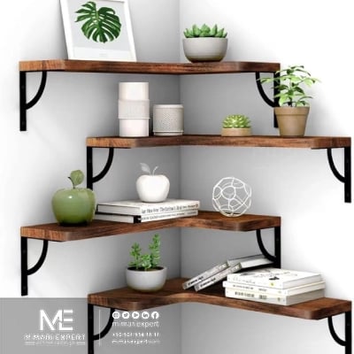 رفوف خشبية كلاسيكية