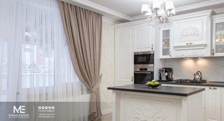 أحدث تصاميم ستائر المطبخ ونوافذ الصغيرة بالصور