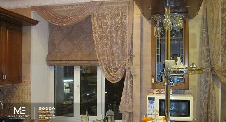 تصاميم ستائر المطبخ ونوافذ الصغيرة بالصور