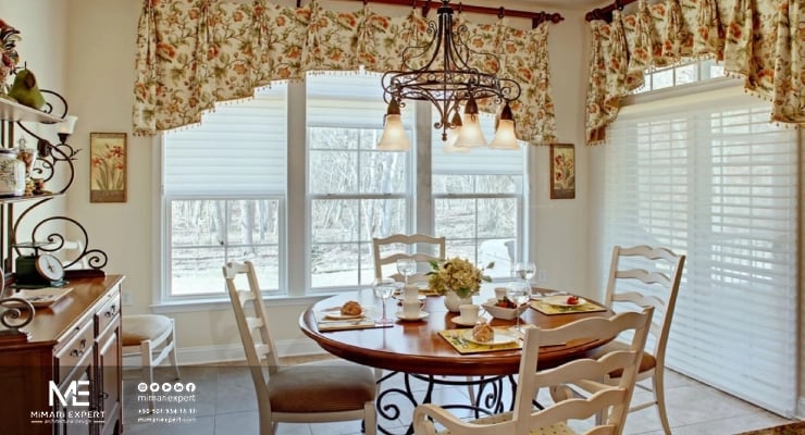 أحدث تصاميم ستائر المطبخ ونوافذ الصغيرة 