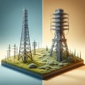 Metal posts, poles, towers and masts