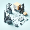 Electrical transport and handling truck equipment
