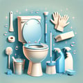 tools cleaning toilet