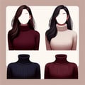 Pulls à col roulé pour femmes