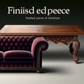 Finished pieces of furniture