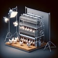 Cascade-Type Equipment for Laying Hen Maintenance