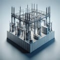 Ferro-concrete constructions of open substation