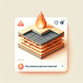 Fire-resistant ground materials