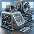 Motor vehicle tire processing equipment