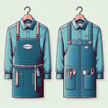 Clothing for the sphere of servising and trade