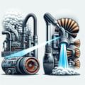 Equipment for cleaning steam systems of the scum and mineral deposits