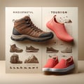Footwear for recreation and tourism