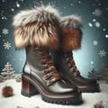 High fur boots