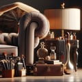 Haberdashery, umbrellas, canes