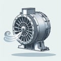 Air blowers with side airways for aeration and ventilation