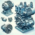 Pneumohydraulic pumps
