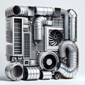 Elements and completing parts of ventilation systems