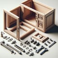 Cabinet frames, furniture fittings for finished products