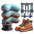 Supports, oreillers, chaussures, croix-bras pour câbles électriques