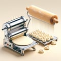 Dough rolling-up machines