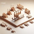 Traineaux en bois