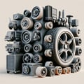 Wheels and castors for transport equipment