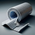 Mats pierced in the wrapper made of fiberglass fabric