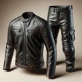 Clothing made of leather for bikers