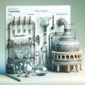 Glass, porcelain and majolica manufacturing equipment