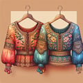 Blouses with embroidery