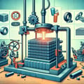 Forms of moulding under pressure for general mechanical rubber goods formation