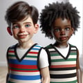 Children's striped vests
