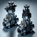 Electromagnetic valves for liquid and gaseous mediums