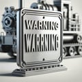 Signs warning for equipment